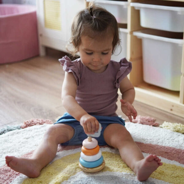 VIGA PolarB Drewniana Piramidka edukacyjna - Miś Polarny - 005