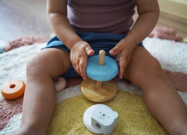 VIGA PolarB Drewniana Piramidka edukacyjna - Miś Polarny - 006