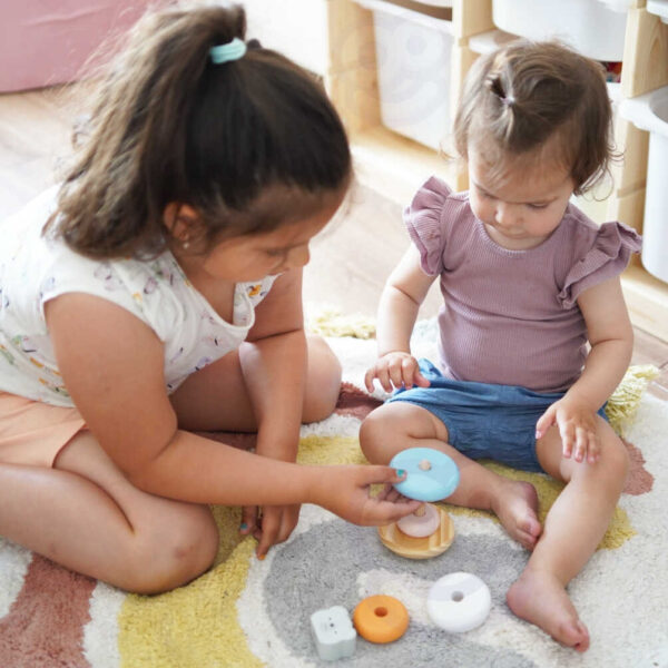 VIGA PolarB Drewniana Piramidka edukacyjna - Miś Polarny - 010