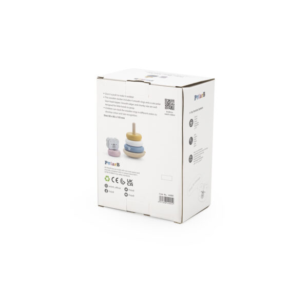 VIGA PolarB Drewniana Piramidka edukacyjna - Miś Polarny - 016