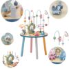 VIGA PolarB Drewniany Stolik Edukacyjny Manipulacyjny Przeplatanka Montessori - 001