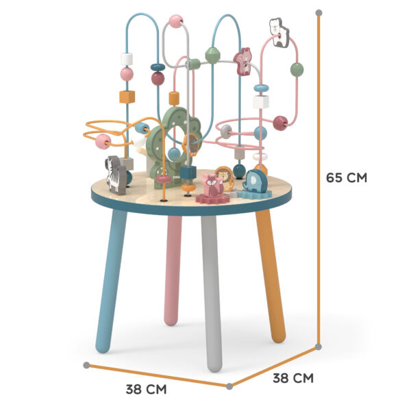 VIGA PolarB Drewniany Stolik Edukacyjny Manipulacyjny Przeplatanka Montessori - 012