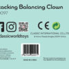 CLASSIC WORLD Drewniana Układanka Piramidka Klocki Balansujący Wesoły Klaun - 010