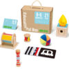 Drewniany zestaw edukacyjny Tooky Toy Box XXL Montessori dla dzieci - 001
