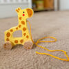 TOOKY TOY Żyrafka do Ciągnięcia Drewniany - 005