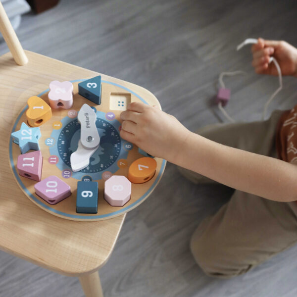 VIGA PolarB Sorter Kształtów Zegar nawlekanka Montessori - 004