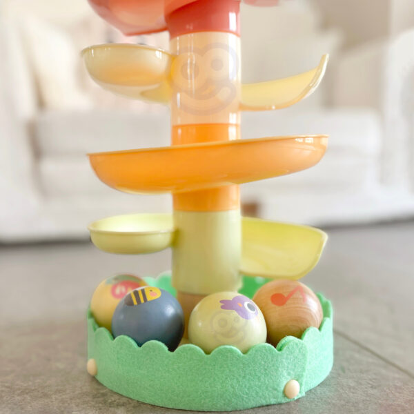 Tor kulkowy sensoryczny Montessori drewno FSC 18m+ - WOOPIE GREEN - 009