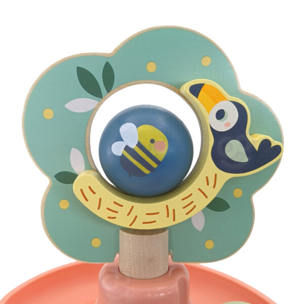 Tor kulkowy sensoryczny Montessori drewno FSC 18m+ - WOOPIE GREEN - 011