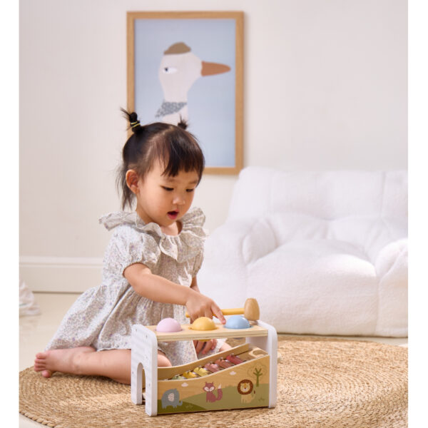 VIGA Drewniany Zestaw Wybijanka + Cymbałki Ksylofon 2w1 - 003