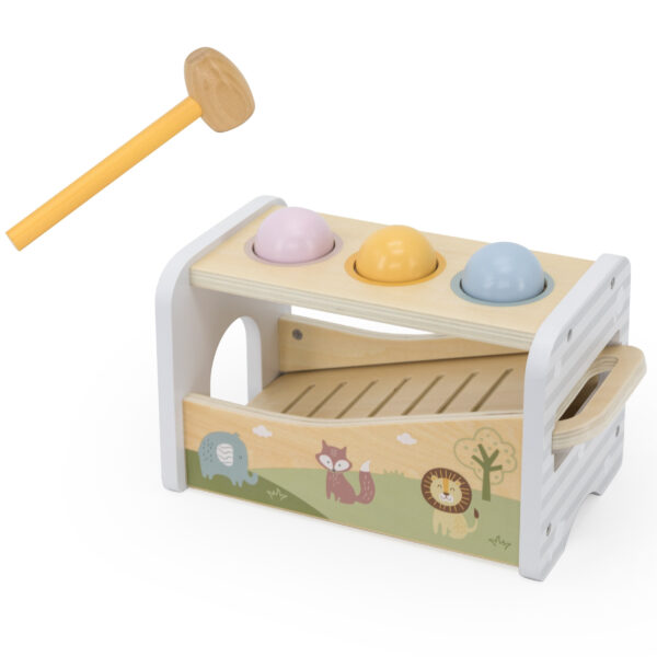 VIGA Drewniany Zestaw Wybijanka + Cymbałki Ksylofon 2w1 - 007