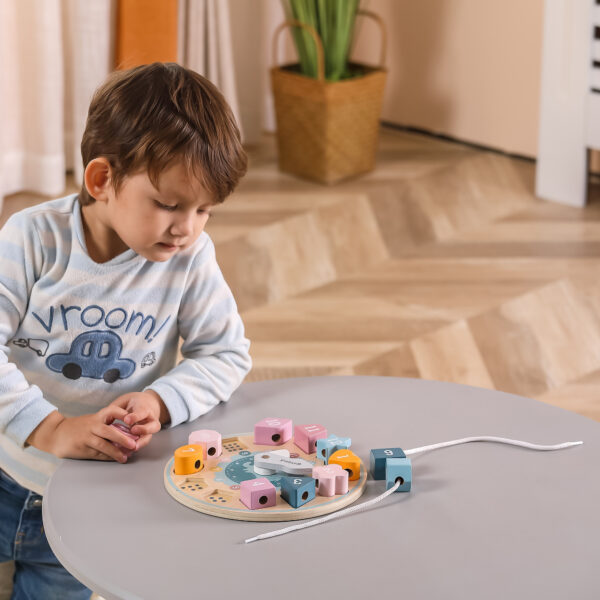 VIGA PolarB Sorter Kształtów Zegar nawlekanka Montessori - 010