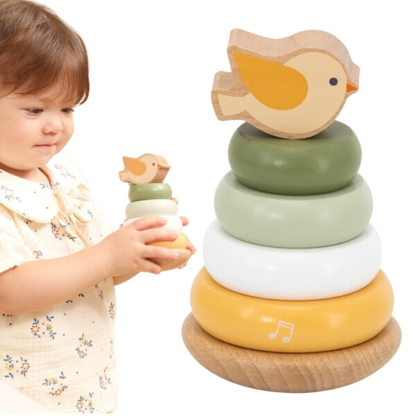 VIGA PolarB Drewniana Piramidka Edukacyjna - Ptaszek - 001 VIGA PolarB Drewniana Piramidka Edukacyjna - Ptaszek - 001