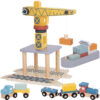 TOOKY TOY Dźwig Portowy Drewniany Zestaw - 001