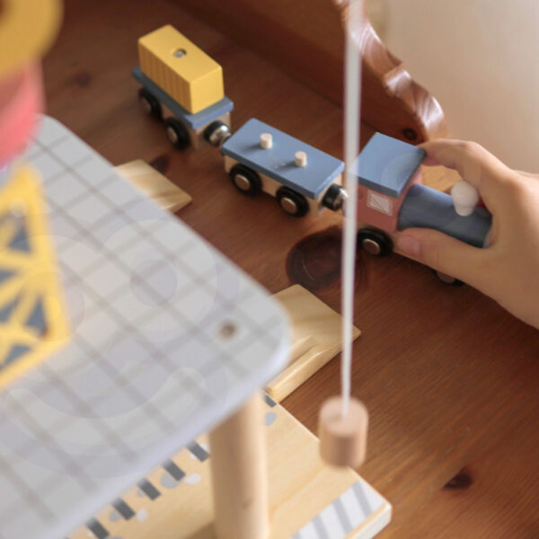 TOOKY TOY Dźwig Portowy Drewniany Zestaw - 004