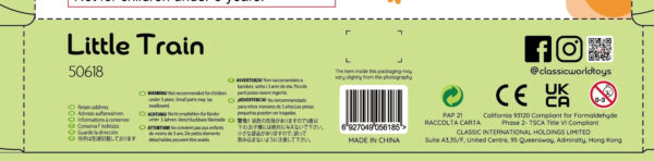 CLASSIC WORLD Zestaw Kolejka Tor Drewniany Pociąg + Sorter Kształtów 40 el. - 012