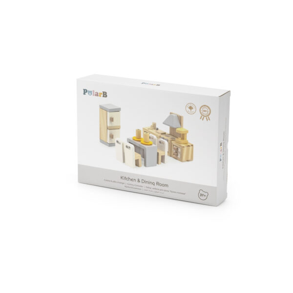 VIGA PolarB Zestaw Mebelków do Domku dla Lalek Kuchnia Jadalnia - 005