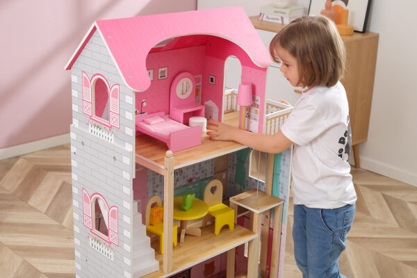 VIGA Duży Drewniany Domek dla Lalek - 011