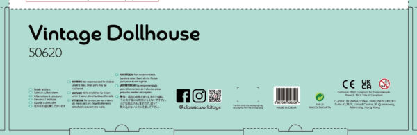 CLASSIC WORLD Drewniany Domek dla Lalek Vintage - 010