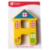 Drewniana Litera H Classic World - Edukacyjna Ozdoba na Drzwi - 001