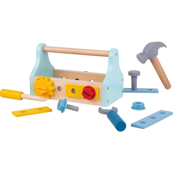 TOOKY TOY Drewniana Skrzynka z Narzędziami Zestaw 18 el. - 006