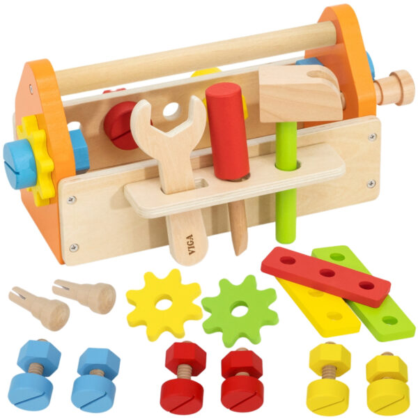 Viga Skrzynka Na Narzędzia Zestaw Drewniany - 001