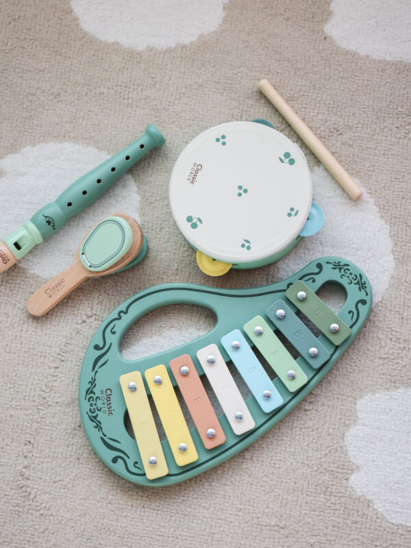 CLASSIC WORLD Drewniany Zestaw Vintage Instrumentów Muzycznych 18ms+ - 009