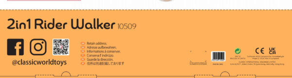 CLASSIC WORLD Drewniany Jeździk MONTESSORI Pchacz 2w1 - 014