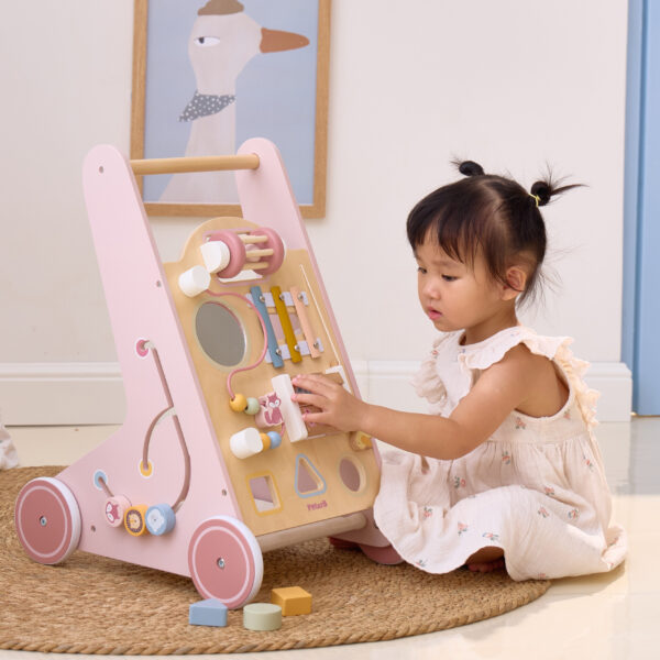 VIGA PolarB Drewniany Pchacz Chodzik Różowy Edukacyjny - 004