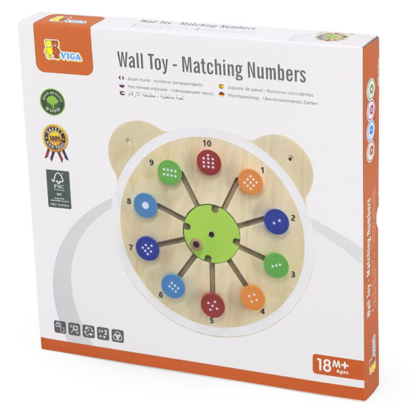 VIGA Drewniana Tablica Dopasuj Cyferki Certyfikat FSC Montessori - 004