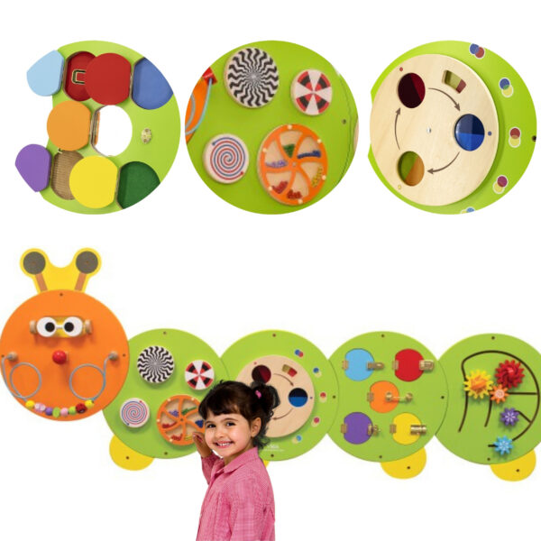 VIGA Drewniana Tablica Gąsienica Certyfikat FSC Montessori - 001