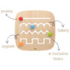 VIGA Drewniana Tablica Manipulacyjna Sensoryczna Labirynt - 005