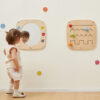 VIGA Drewniana Tablica z Lustrem i Emotkami - 005