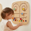 VIGA Drewniana Tablica Manipulacyjna Sensoryczna Labirynt Dotknij i Dopasuj - 002