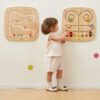 VIGA Drewniana Tablica Manipulacyjna Sensoryczna Labirynt Dotknij i Dopasuj - 004