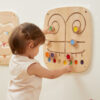VIGA Drewniana Tablica Manipulacyjna Sensoryczna Labirynt Dotknij i Dopasuj - 007