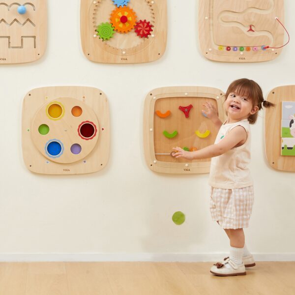 VIGA Drewniana Tablica Manipulacyjna Sensoryczna Mieszanie Kolorów - 004