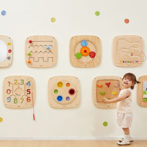 VIGA Drewniana Tablica Manipulacyjna Sensoryczna Nauka Liczenia Sorter - 005