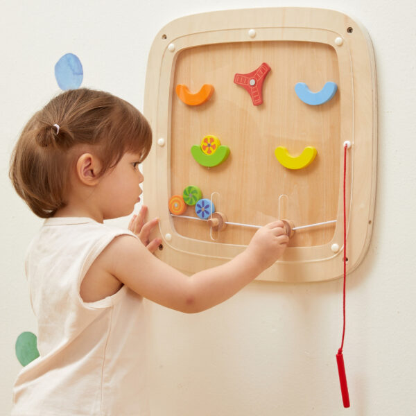 VIGA Drewniana Tablica Manipulacyjna Sensoryczna Gra w Pinball - 002