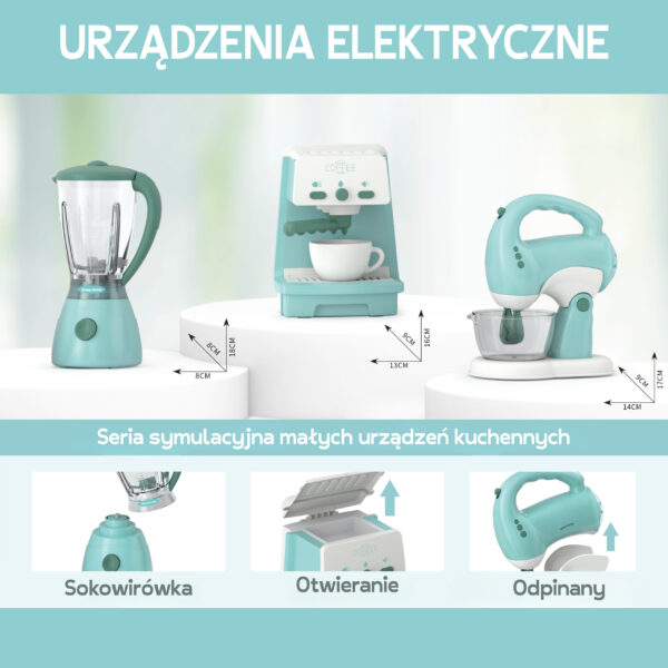 WOOPIE Zestaw AGD 3w1 Ekspres Mikser Blender Efekty Dźwiękowe Świetlne - 007