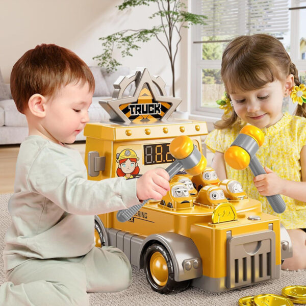 WOOPIE Gra Zręcznościowa Uderz Młotkiem Wbijak Plac Budowy z Akcesoriami - 003