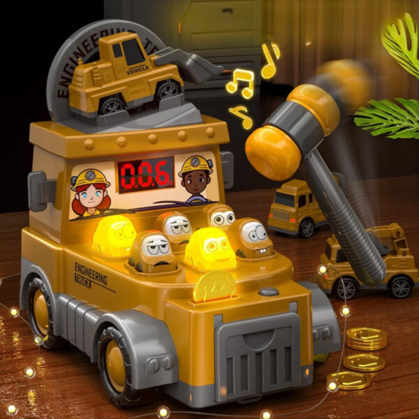 WOOPIE Gra Zręcznościowa Uderz Młotkiem Wbijak Plac Budowy z Akcesoriami - 006