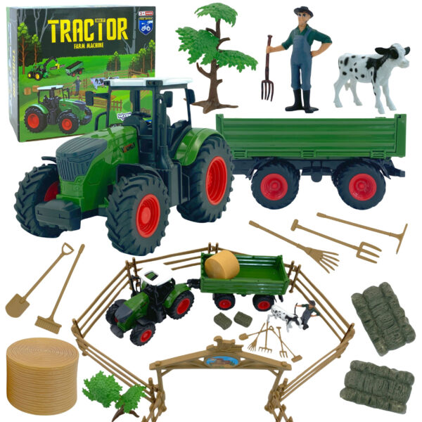 WOOPIE Zestaw Mini Farma Traktor Zwierzęta Osada Farma Rolnik Narzędzia - 001