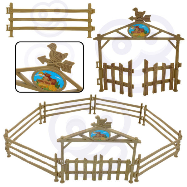WOOPIE Zestaw Mini Farma Traktor Zwierzęta Osada Farma Rolnik Narzędzia - 009