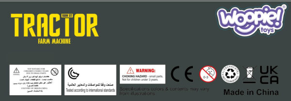 WOOPIE Zestaw Mini Farma Traktor Zwierzęta Osada Farma Rolnik Narzędzia - 013