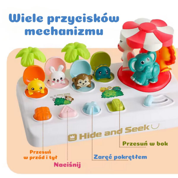 WOOPIE BABY Wyskakujące Zwierzątka Pop Up Karuzela Zabawka Interaktywna - 003