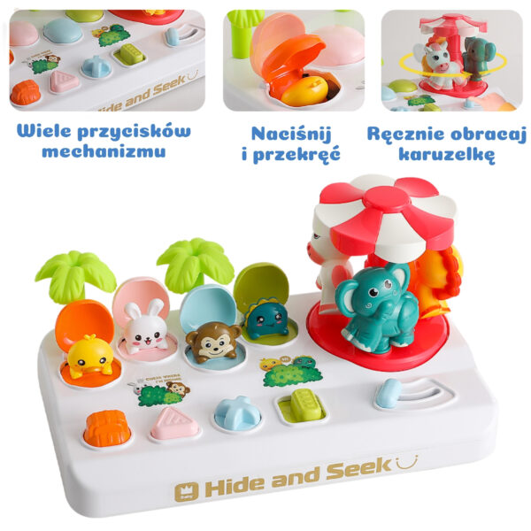 WOOPIE BABY Wyskakujące Zwierzątka Pop Up Karuzela Zabawka Interaktywna - 004
