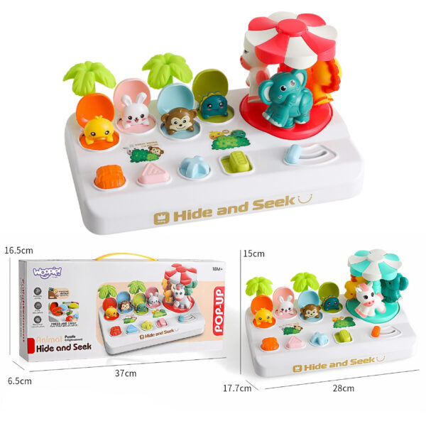 WOOPIE BABY Wyskakujące Zwierzątka Pop Up Karuzela Zabawka Interaktywna - 005