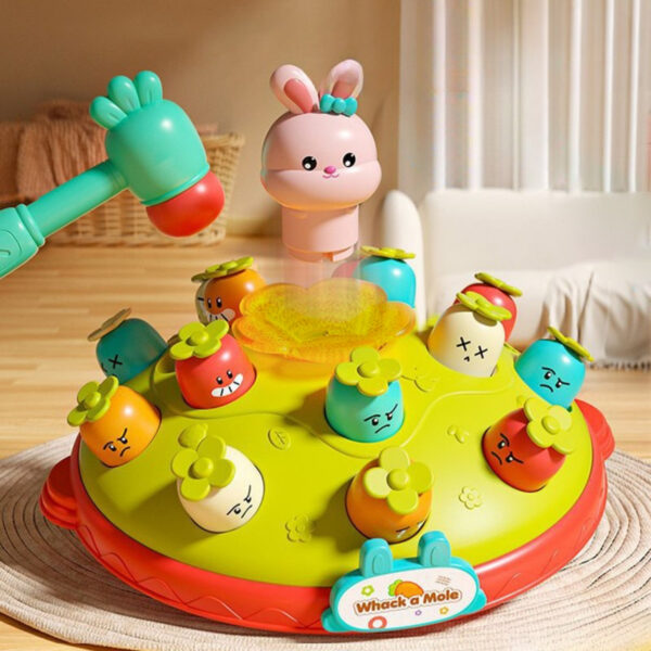 WOOPIE BABY Interaktywna Gra Zręcznościowa Wbij Marchewke Edukacyjna Uderz Młotkiem w Kreta - 002