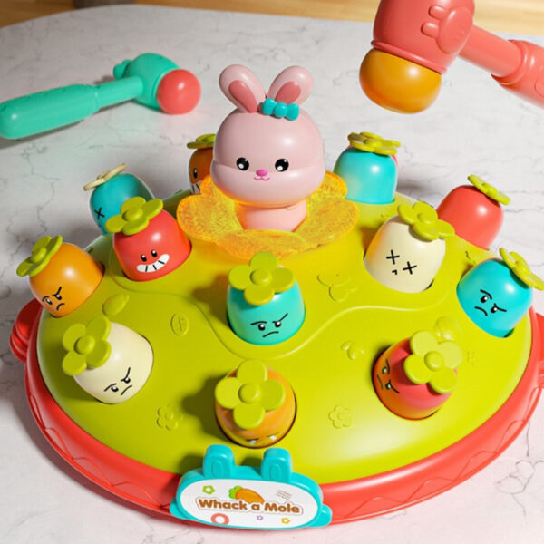 WOOPIE BABY Interaktywna Gra Zręcznościowa Wbij Marchewke Edukacyjna Uderz Młotkiem w Kreta - 003
