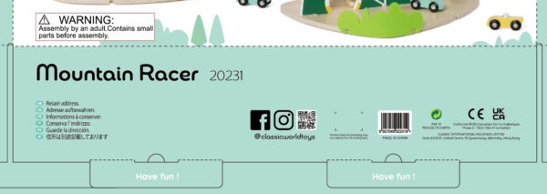 CLASSIC WORLD Drewniany Tor Samochodowy "Górski Wyścig" - 014